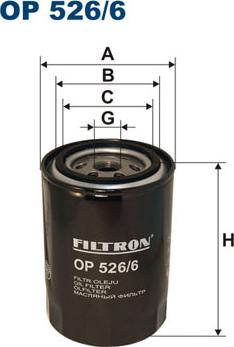 Filtron OP526/6 - Масляний фільтр autozip.com.ua
