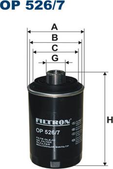 Filtron OP526/7 - Масляний фільтр autozip.com.ua