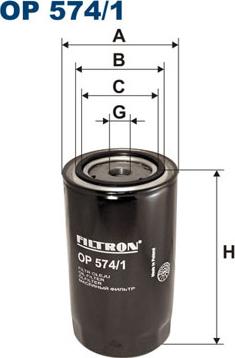 Filtron OP574/1 - Масляний фільтр autozip.com.ua