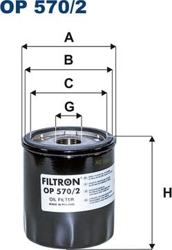 Filtron OP570/2 - Масляний фільтр autozip.com.ua