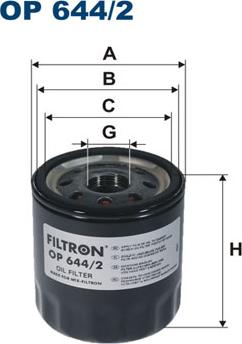 Filtron OP644/2 - Масляний фільтр autozip.com.ua