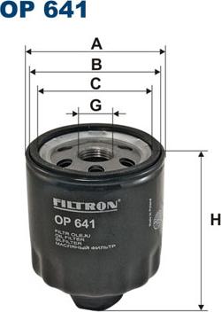 Filtron OP641 - Масляний фільтр autozip.com.ua