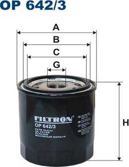 Filtron OP642/3 - Масляний фільтр autozip.com.ua