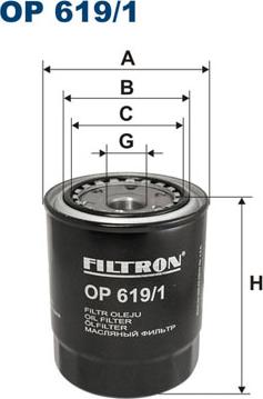 Filtron OP619/1 - Масляний фільтр autozip.com.ua