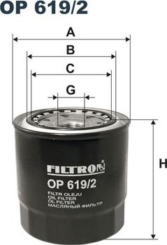 Filtron OP619/2 - Масляний фільтр autozip.com.ua