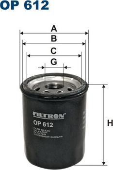 Filtron OP612 - Масляний фільтр autozip.com.ua