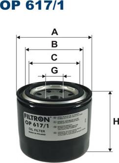 Filtron OP617/1 - Масляний фільтр autozip.com.ua