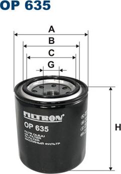 Filtron OP635 - Масляний фільтр autozip.com.ua