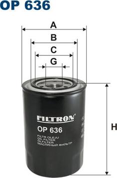 Filtron OP636 - Масляний фільтр autozip.com.ua
