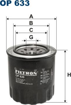 Filtron OP633 - Масляний фільтр autozip.com.ua