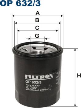 Filtron OP632/3 - Масляний фільтр autozip.com.ua