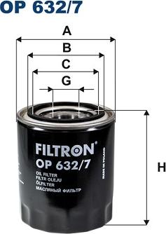 Filtron OP632/7 - Масляний фільтр autozip.com.ua