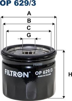 Filtron OP 629/3 - Масляний фільтр autozip.com.ua