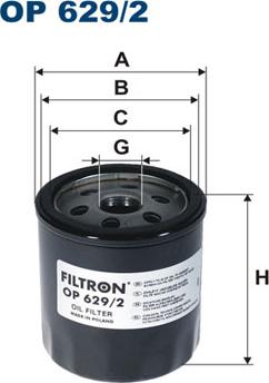 Filtron OP629/2 - Масляний фільтр autozip.com.ua