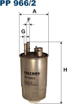 Filtron PP966/2 - Паливний фільтр autozip.com.ua