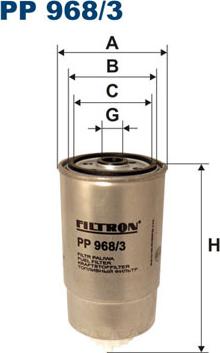 Filtron PP968/3 - Паливний фільтр autozip.com.ua