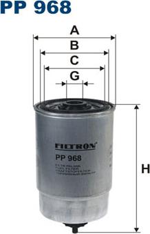 Filtron PP968 - Паливний фільтр autozip.com.ua