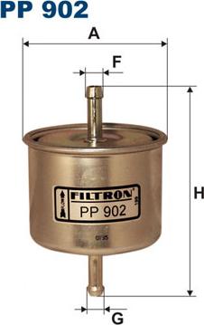 Filtron PP902 - Паливний фільтр autozip.com.ua