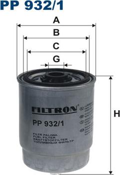 Filtron PP932/1 - Паливний фільтр autozip.com.ua