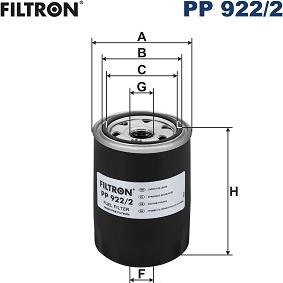 Filtron PP 922/2 - Паливний фільтр autozip.com.ua
