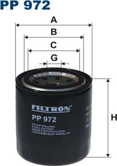 Filtron PP972 - Паливний фільтр autozip.com.ua