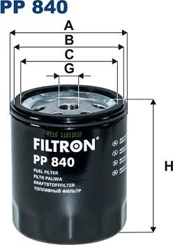 Filtron PP840 - Паливний фільтр autozip.com.ua