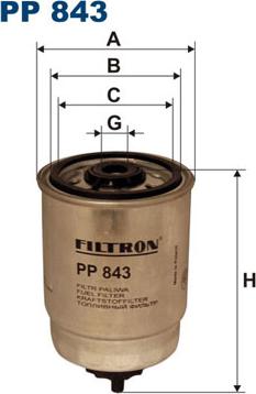 Filtron PP843 - Паливний фільтр autozip.com.ua
