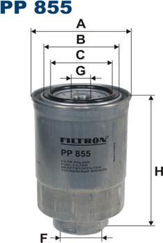 Filtron PP855 - Паливний фільтр autozip.com.ua