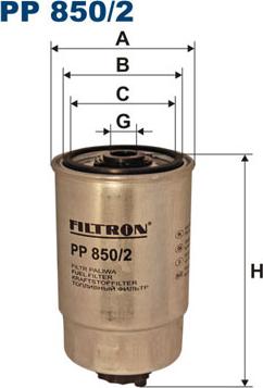 Filtron PP850/2 - Паливний фільтр autozip.com.ua