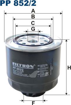 Filtron PP852/2 - Паливний фільтр autozip.com.ua