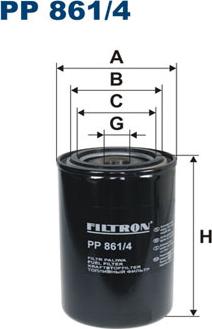 Filtron PP861/4 - Паливний фільтр autozip.com.ua