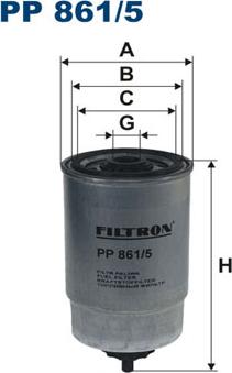 Filtron PP861/5 - Паливний фільтр autozip.com.ua