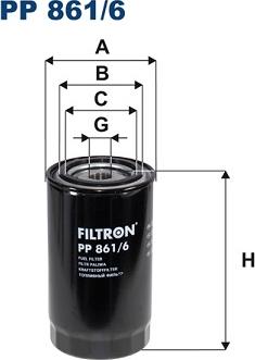Filtron PP861/6 - Паливний фільтр autozip.com.ua