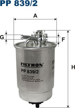 Filtron PP839/2 - Паливний фільтр autozip.com.ua