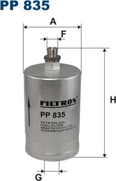 Filtron PP835 - Паливний фільтр autozip.com.ua