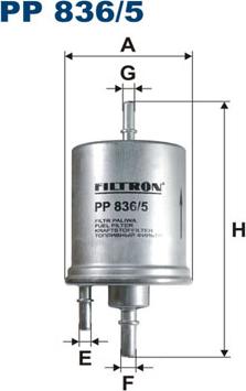 Filtron PP836/5 - Паливний фільтр autozip.com.ua