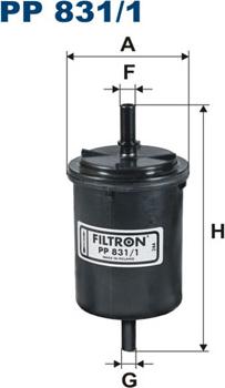 Filtron PP831/1 - Паливний фільтр autozip.com.ua