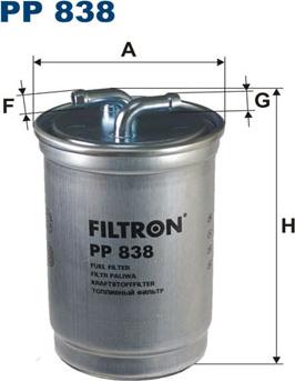 Filtron PP838 - Паливний фільтр autozip.com.ua