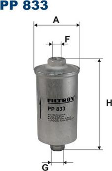 Filtron PP833 - Паливний фільтр autozip.com.ua