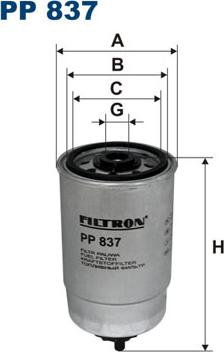 Filtron PP837 - Паливний фільтр autozip.com.ua