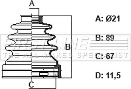 First Line FCB6402 - Пильник, приводний вал autozip.com.ua