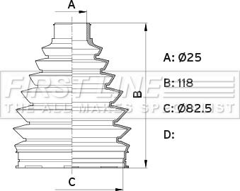 First Line FCB6417 - Пильник, приводний вал autozip.com.ua