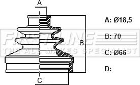 First Line FCB6424 - Пильник, приводний вал autozip.com.ua