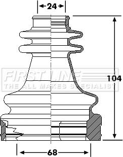 First Line FCB6196 - Пильник, приводний вал autozip.com.ua
