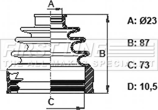 First Line FCB6164 - Пильник, приводний вал autozip.com.ua