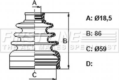 First Line FCB6165 - Пильник, приводний вал autozip.com.ua