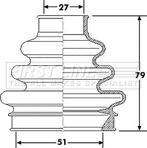 First Line FCB6177 - Пильник, приводний вал autozip.com.ua