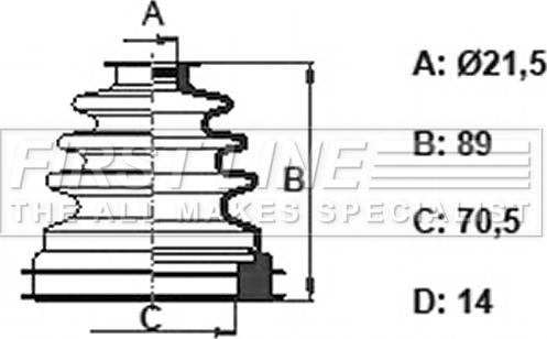 First Line FCB6357 - Пильник, приводний вал autozip.com.ua