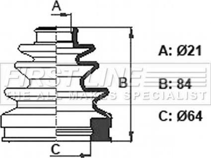 First Line FCB6360 - Пильник, приводний вал autozip.com.ua