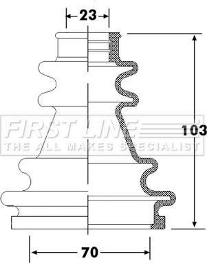 First Line FCB6304 - Пильник, приводний вал autozip.com.ua